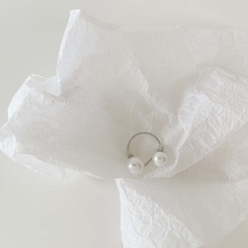 Khuyên tai kẹp kiểu hình học đính ngọc trai sáng tạo thời trang phong cách hàn quốc nhiều màu sắc cho nữ NEEDWAY