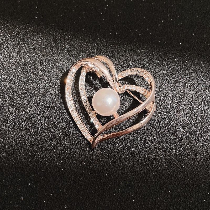 Trâm Cài Áo Đính Đá Ngọc Trai Cao Cấp Phong Cách Hàn Quốc