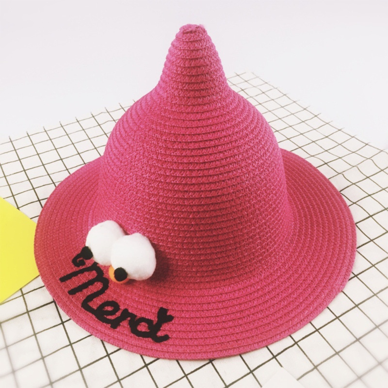 Mũ Rơm Chống Nắng Hình Đôi Mắt To Đáng Yêu Bảo Vệ Cho Bé Gái