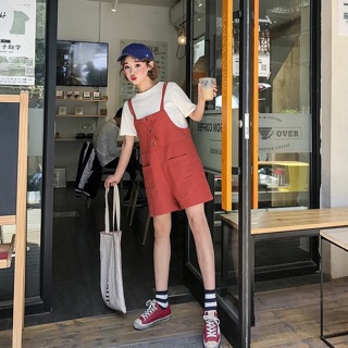 Quần sooc yếm kaki (cam đất, vàng, đen)