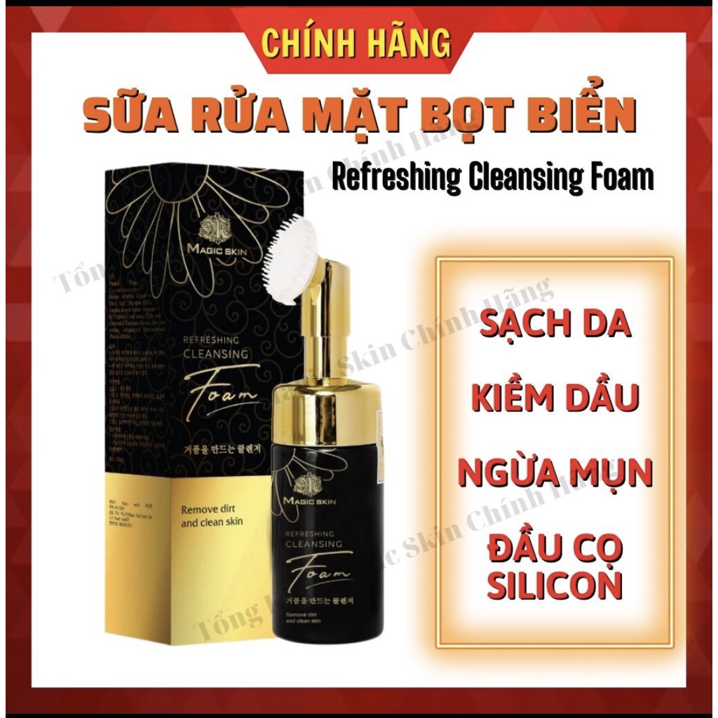 Sữa rửa mặt - Sữa rửa mặt tạo bọt kiềm dầu Magic Skin Refreshing Cleansing Foam [CHÍNH HÃNG]