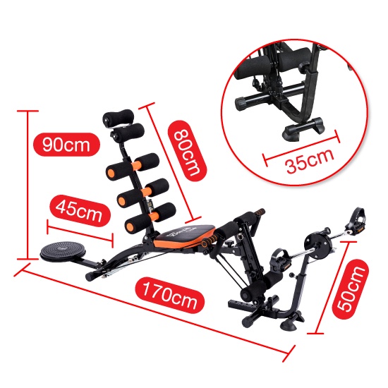 CHAIR19 NSPC - Máy tập cơ bụng đa năng NEW SIX PACK CARE đặc biệt kèm đĩa xoay KM 2019