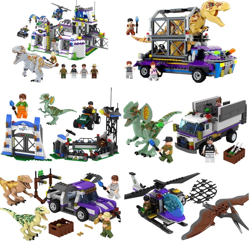 Bộ đồ chơi lắp ráp mô hình khủng long lego jurassic world/park dành cho trẻ em 【315-410 miếng】