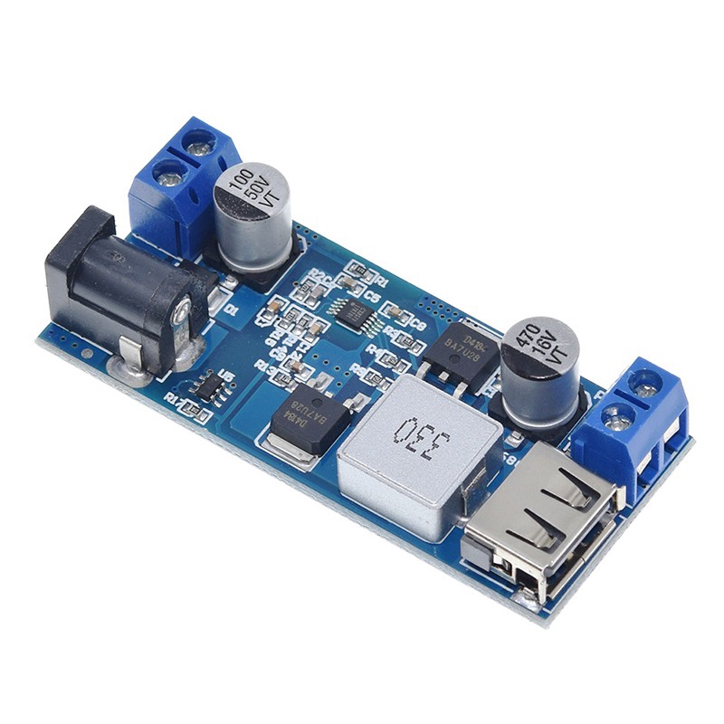 DC-DC 24V / 12V đến 5V 5A Bước xuống Nguồn điện Buck Bộ chuyển đổi USB Mô-đun sạc bước xuống USB