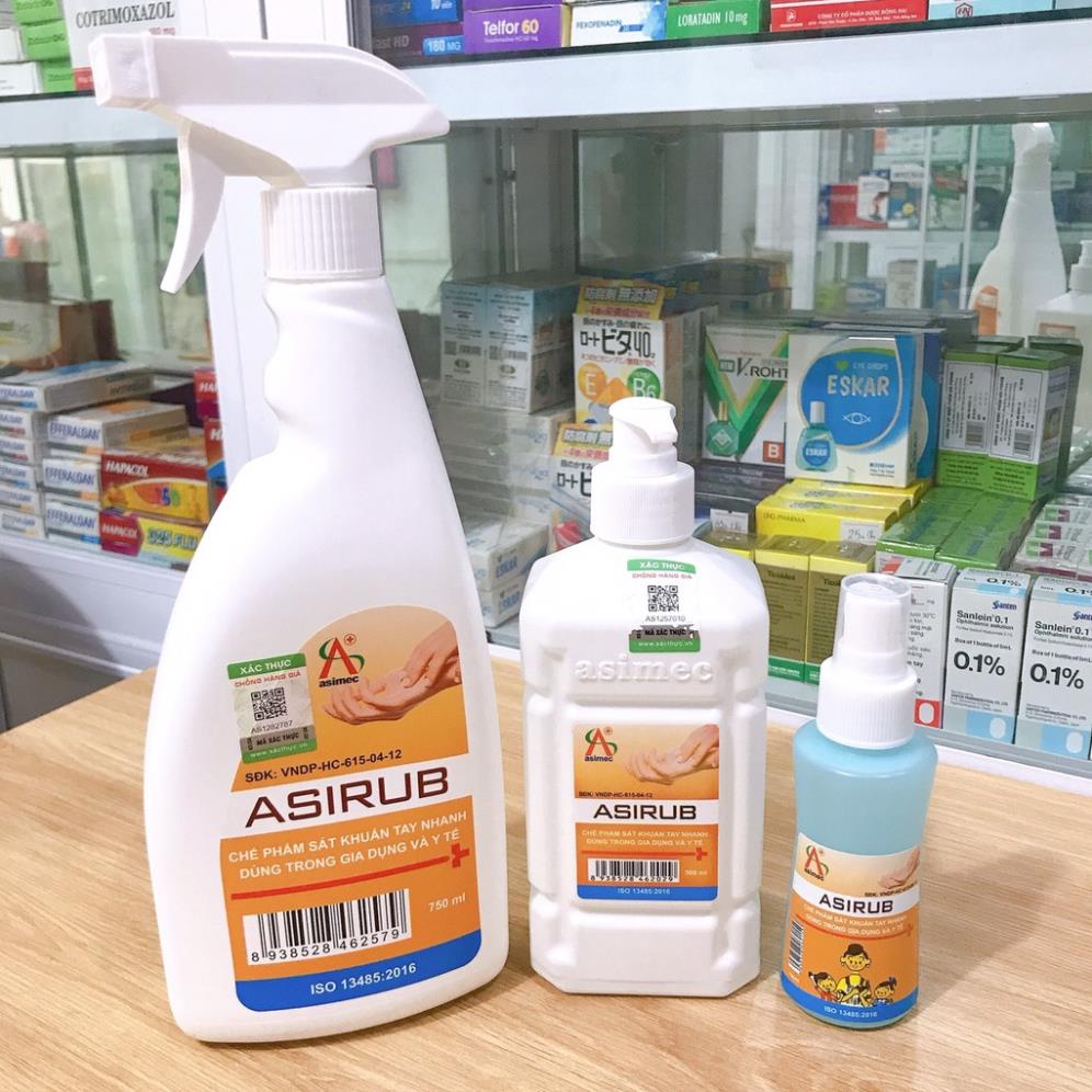Nước Rửa Tay Khô Sát Khuẩn Asirub Có Tem Công Ty An Sinh -