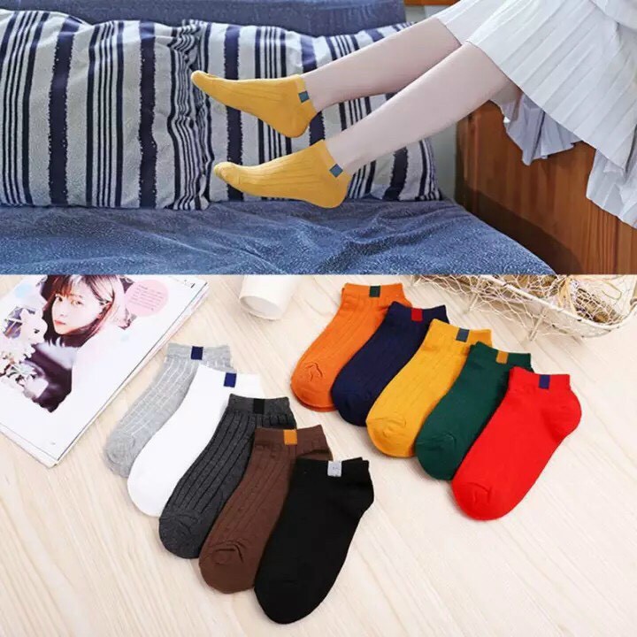 Sét 3 đôi tất nam nữ nhiều màu Vintage