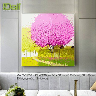 Tranh treo tường tự tô màu số hóa DALI Tranh Phố Xuân CVN030