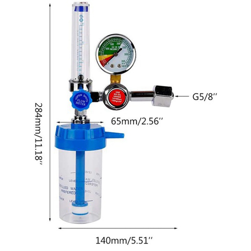 Đồng Hồ Đo Áp Suất Khí Oxy G5 / 8 Inch Chuyên Dụng