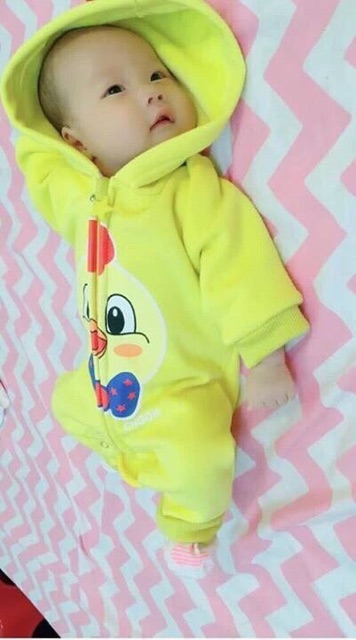 THANH LÝ (KO ĐỔI TRẢ) Áo liền quần gà con cho bé