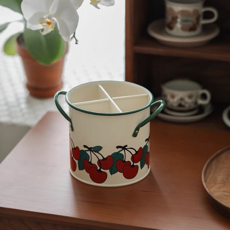 Ống cắm đũa thìa dĩa hoạ tiết vintage