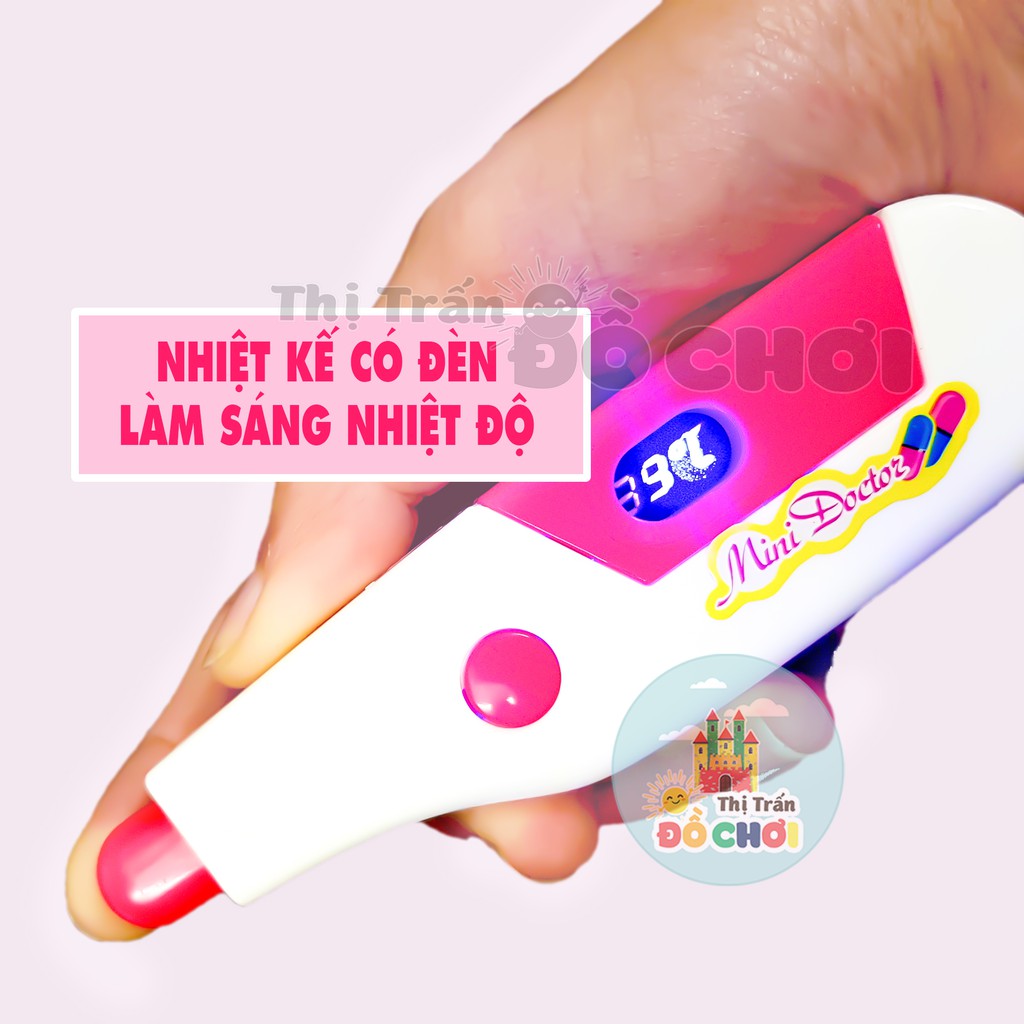 Đồ chơi bác sĩ cho bé gái 8 món sử dụng pin, có đèn 6889.