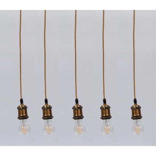 Bộ 5 dây đèn thả cổ điển bóng led Edison A60 6W