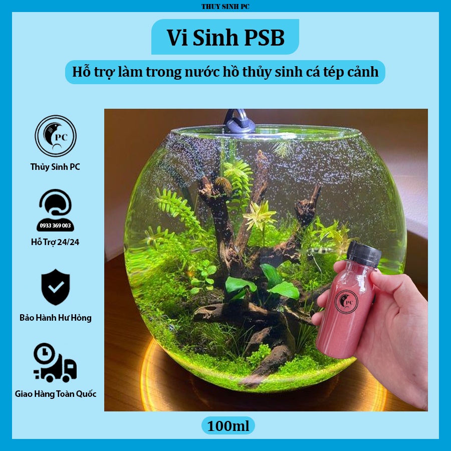 Vi sinh quang hợp Psb làm trong nước xử lý chất thải hồ cá cảnh thủy sinh