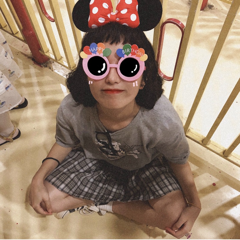 Mắt kính sinh nhật happy birthday dễ thương phong cách hàn quốc - selenshop