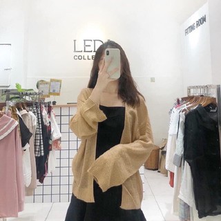 Áo khoác len nhẹ kiểu cardigan mỏng ( ảnh thật )