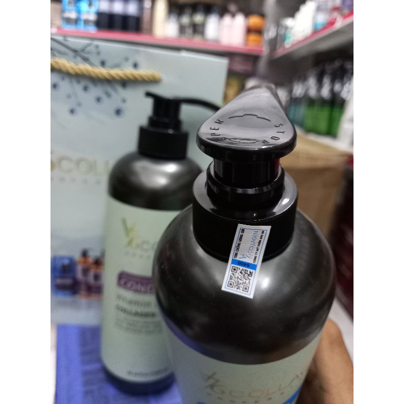 DẦU GỘI CẶP GỘI XẢ VITAMIN E -V76 -COLLAGEN COMPLEX CẶP 800ML