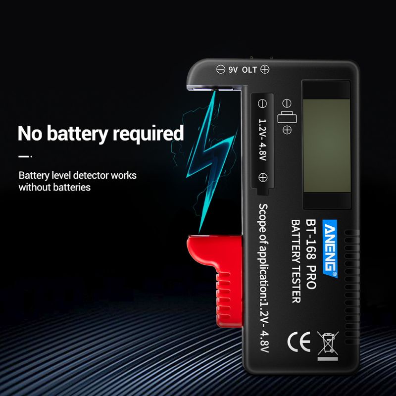Máy đo dung lượng pin BT168 PRO cho 9V 3.7V 1.5V AA AAA C D 18650