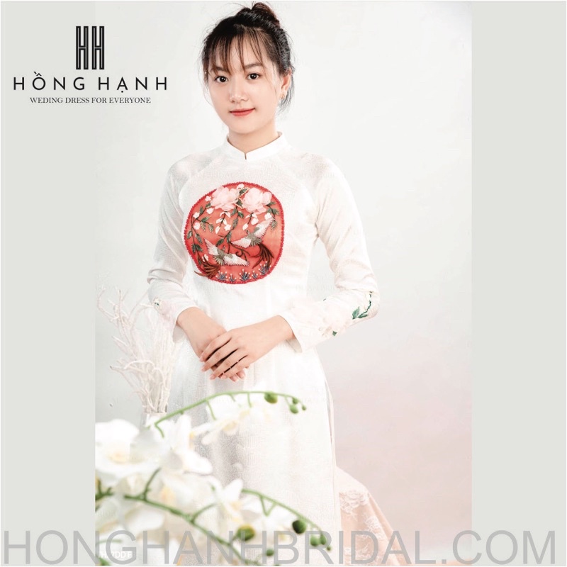 Áo Dài Cô Dâu/ Siêu Phẩm Cho Áo Dài Cưới Cao Cấp Từ Chất Liệu, Fom Dáng của Marry me/Áo Dài Hồng Hạnh