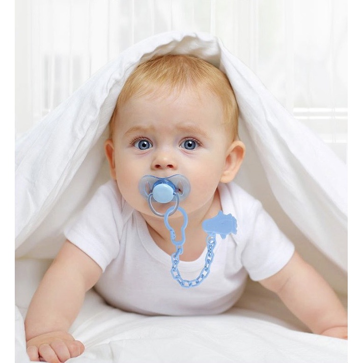 Dây kẹp đầu ti giả, Dây kẹp Gặm Nướu Chống Rơi Rớt Tiện Lợi Sạch Sẽ Hình Thú Đáng Yêu Cho Bé