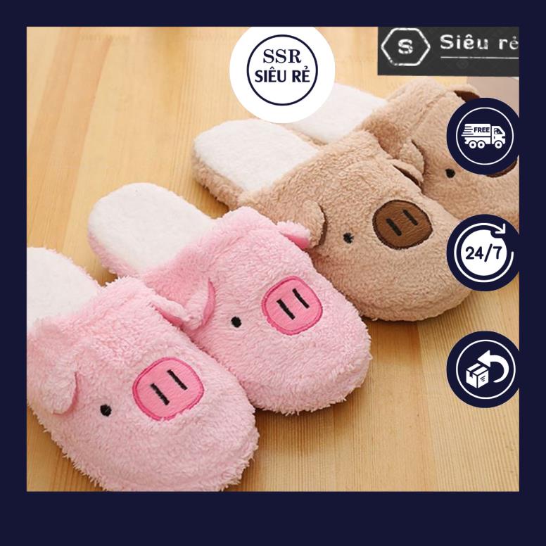 Dép bông đi trong nhà hình heo dễ thương, ngộ nghĩnh (MS3140)
