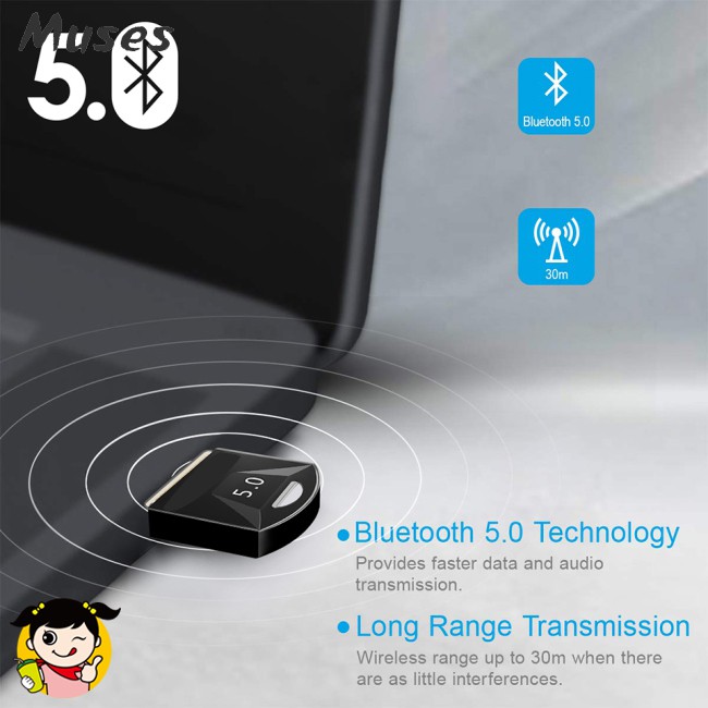 Usb Bluetooth 5.0 Nhận Tín Hiệu Bluetooth 5.0 Dongle 5.0 4.0 Cho Pc Ps4 Tv Car 5.0