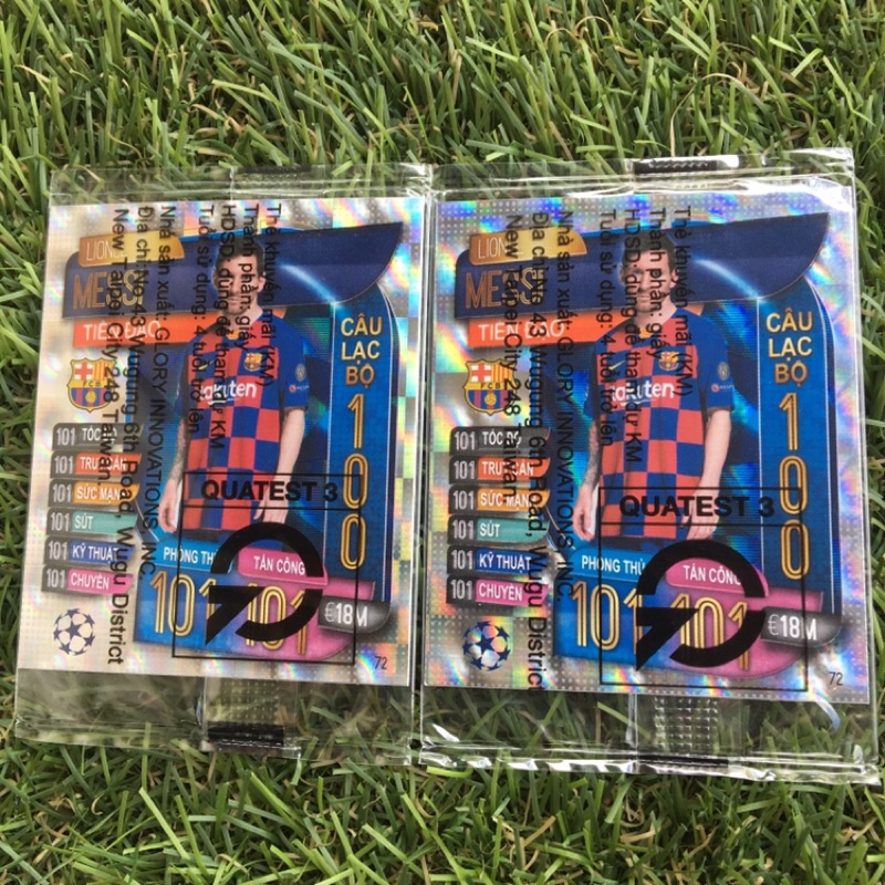 thẻ cầu thủ Lionel Messi - Poca 2019/2020 - thẻ match attax việt nam insert lấp lánh