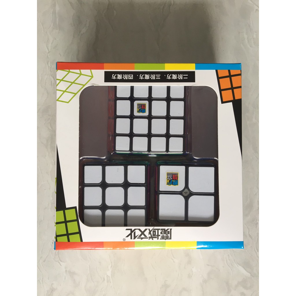 Combo 3 Rubik Moyu Sticker ( 2x2, 3x3, 4x4 ) - Tặng 3 chân đế Rubik