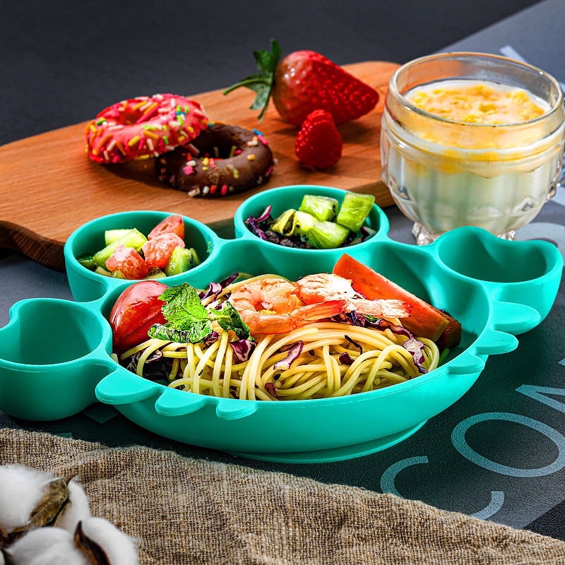 Khay Ăn Dặm Silicon Chống Đổ