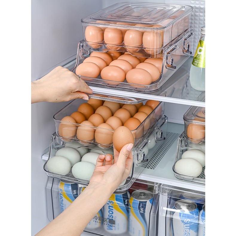 Hộp Đựng Trứng Hai Ngăn Có Thể Gập Lại Tiện Dụng
