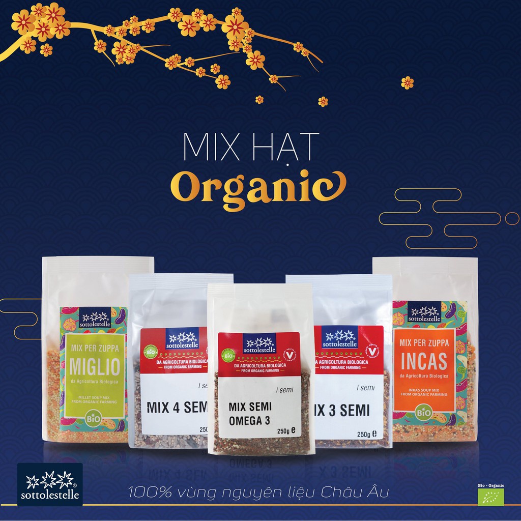 Đậu hữu cơ tổng hợp Sottolestelle 400g