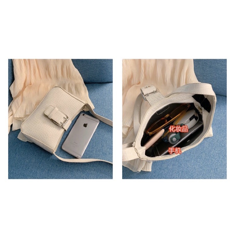 Túi da đeo vai ulzzang (có sẵn)