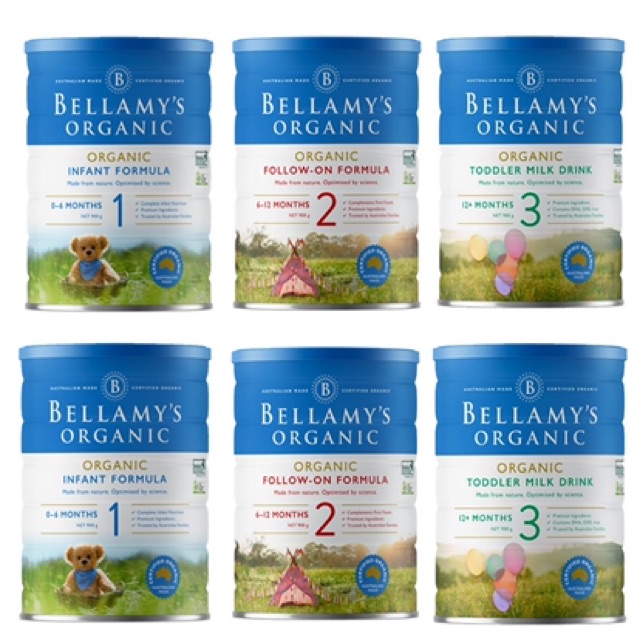 Combo 3 lon Sữa Công Thức Hữu Cơ Bellamy’s Organic Số 3 - 900g