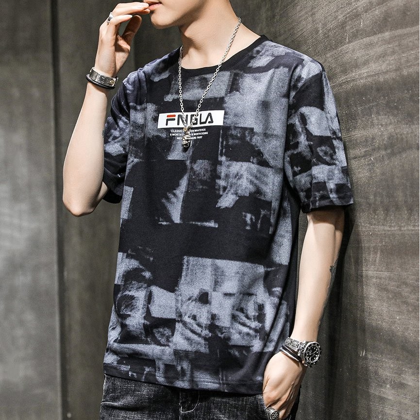 Áo Thun Tshirt Nam Nữ Unisex Chất Vải Thun Loang Fngla MAT168