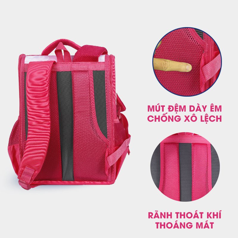 Cặp Học Sinh Chống Gù Lưng MITI cho bé gái - Mẫu mới siêu nhẹ, siêu hot.