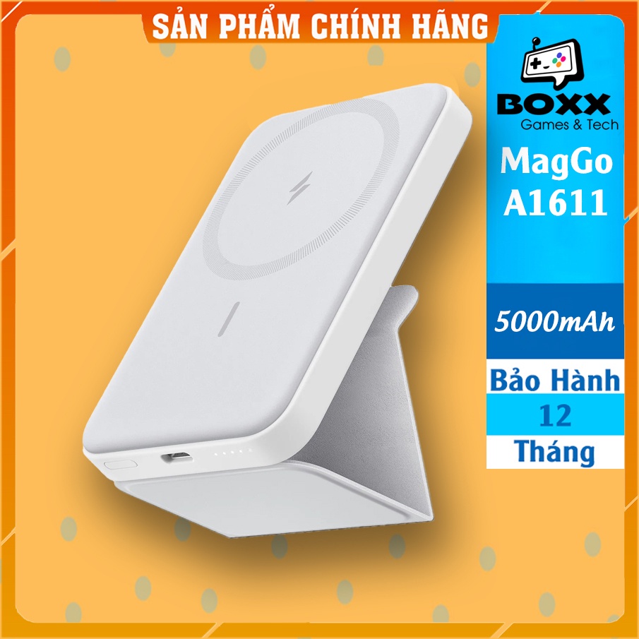 Pin dự phòng không dây Anker MagGo 622 dung lượng 5000mAh Màu Trắng