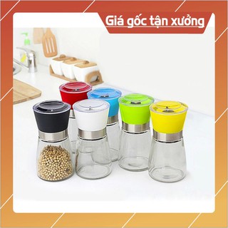 Cối xay hạt tiêu cầm tay mini tiện dụng [xả kho] Bằng Thủy Tinh Có Tay Cầm Vặn Tiện Lợi