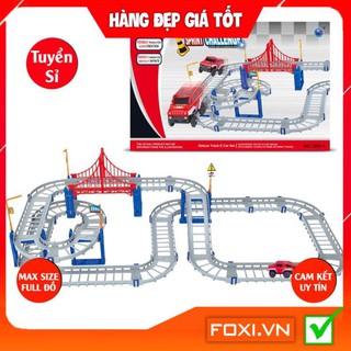 Mô hình lắp ráp đường ray xe lửa Foxi-Xếp hình tàu hỏa-tàu lượn siêu tốc-đa dạng và sáng tạo