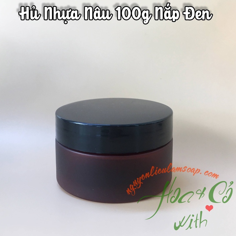 Hũ Nhựa Nâu Nắp Màu