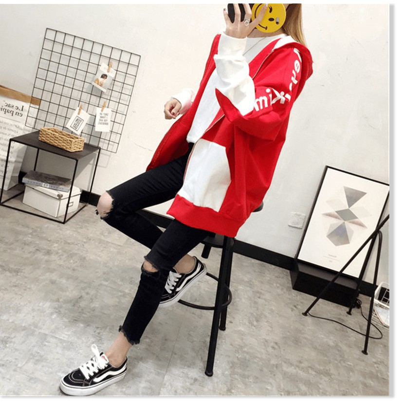 [Freeship] Áo khoác nữ form rộng, áo hoodie nữ form rộng có dây kéo Meysikim - Shop LV | BigBuy360 - bigbuy360.vn