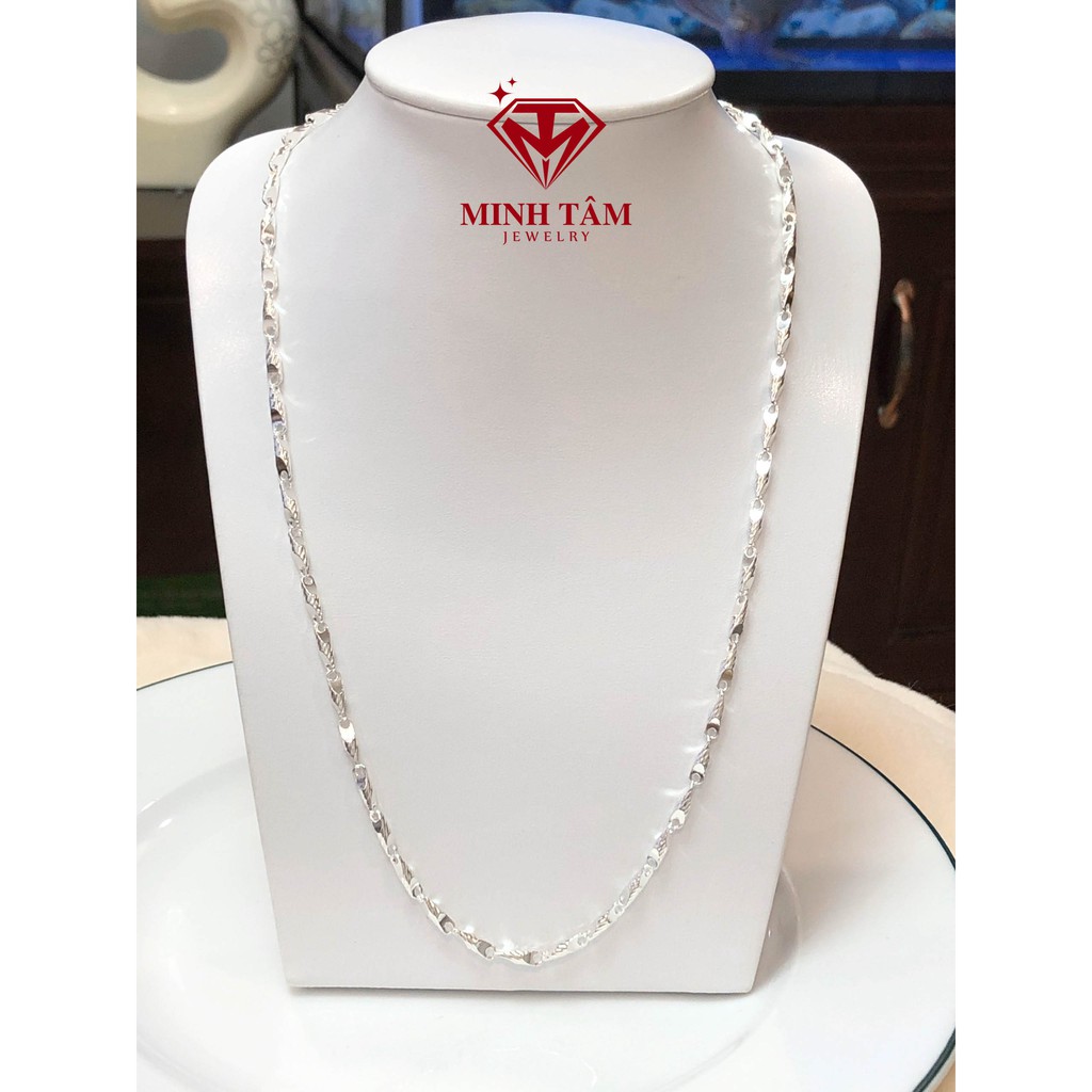 Dây chuyền nam bạc Minh Tâm Jewelry dây mưa cắt phay bạc ta