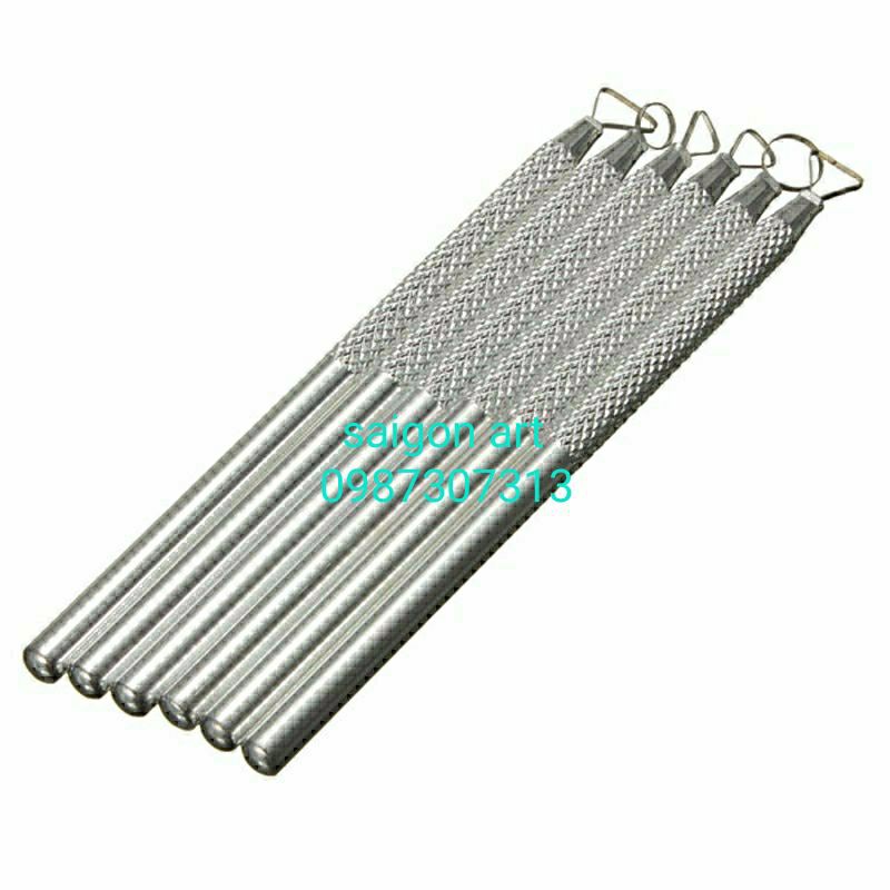 Dụng Cụ Điêu Khắc Đất Sét Thủ Công, Bộ Inox 6 Chi Tiết