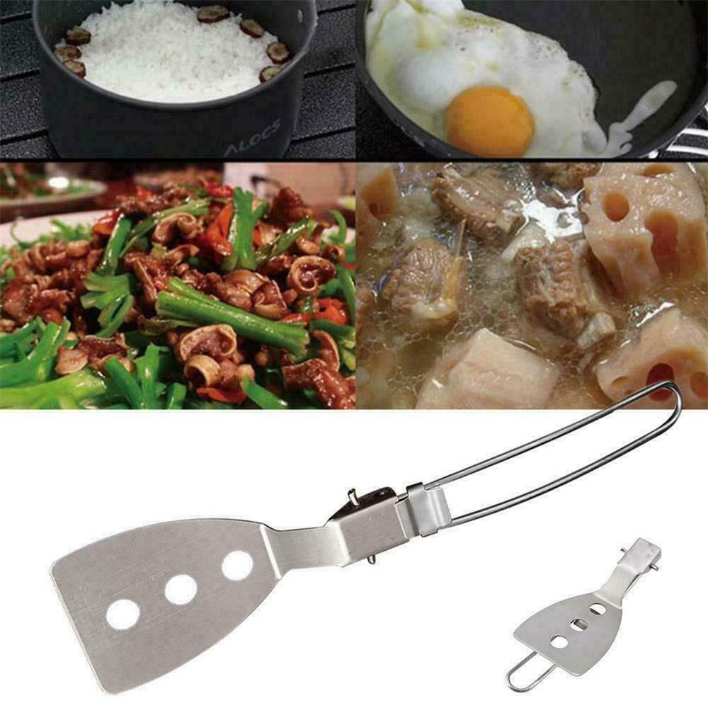 Xẻng Nấu Ăn Bằng Thép Không Gỉ Có Thể Gấp Gọn Tiện Dụng Khi Đi Câu Cá / Cắm Trại
