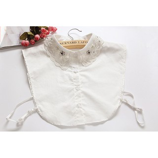 CỔ ÁO RỜI HOA VOAN 2 LỚP