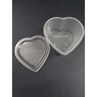 BỘ 50 HỘP LÀM BÁNH FLAN RAU CÂU SỮA CHUA HÌNH TRÁI TIM 7.5 CM CÓ NẮP ĐẬY