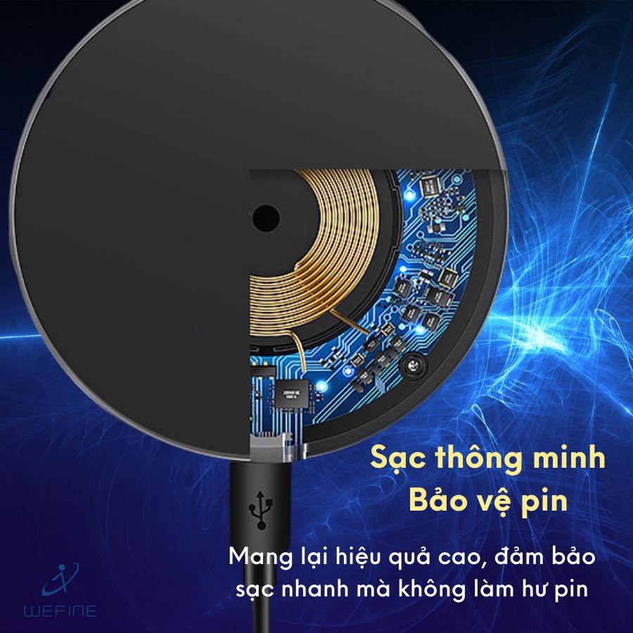 SẠC KHÔNG DÂY NHANH KIỂU DÁNG TRÒN 10W, 15W DÙNG CHO IPHONE