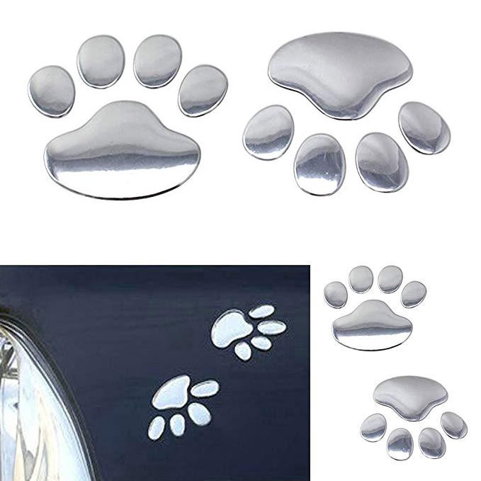 Sale 70% Decal dán trang trí hình dấu chân gấu trúc cho xe hơi HZ005, silver 2pcs Giá gốc 47,000 đ - 95B26-4