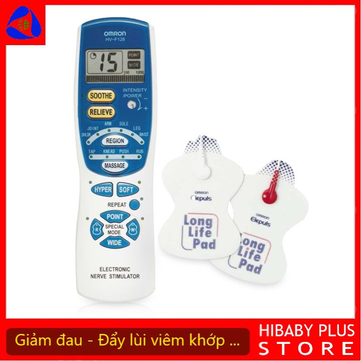 Máy massage xung điện Omron HV-F128. Mat-xa giảm đau cổ vai gáy