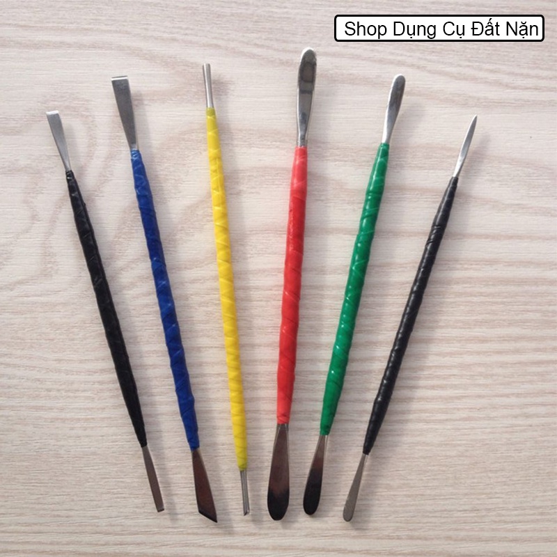 Dụng cụ điêu khắc đất sét tiện lợi, kim loại nguyên khối