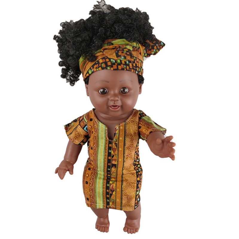 Búp Bê Bé Gái Mặc Đầm Mềm Mại 35cm Sống Động Như Thật