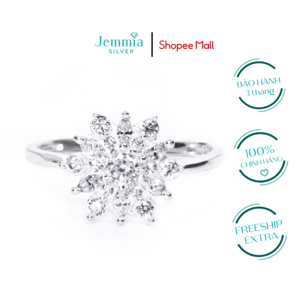 Nhẫn bạc nữ Jemmia hoa hướng dương - JM2083
